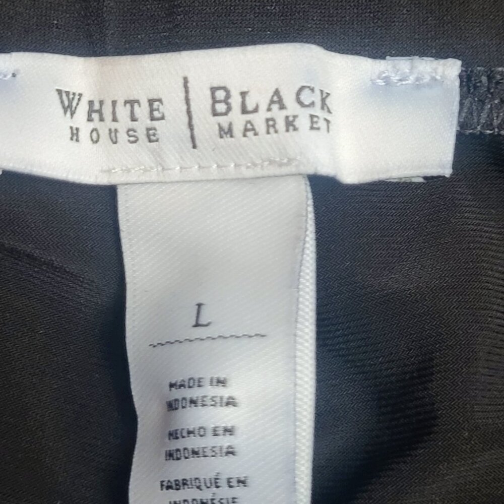 White House Black Market ~ Sz L ~ Wide Leg Black Pants ~ NWT - Picture 6 of 8